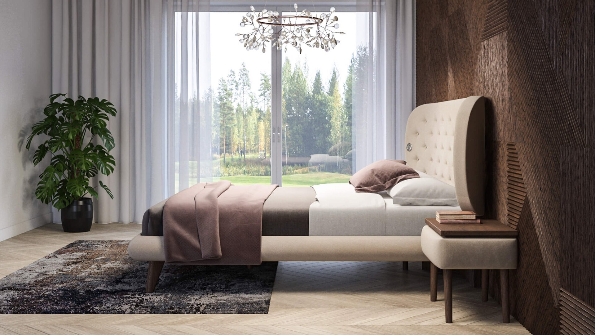 pohodlná posteľ s kvalitnými matracmi